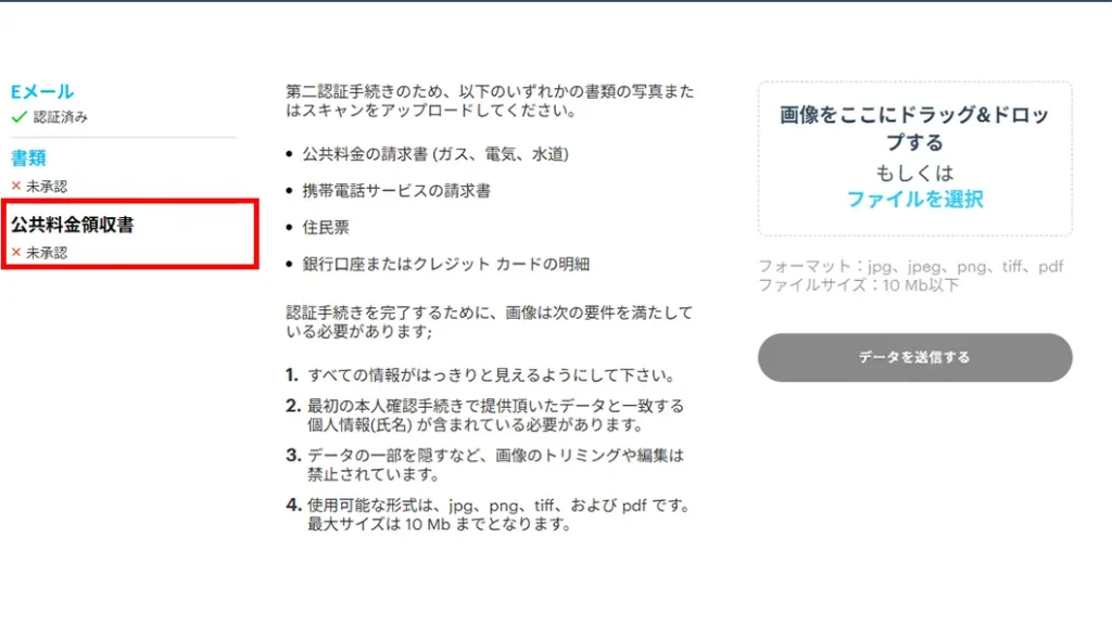 ブビンガバイナリーの認証手順のキャプチャー画像