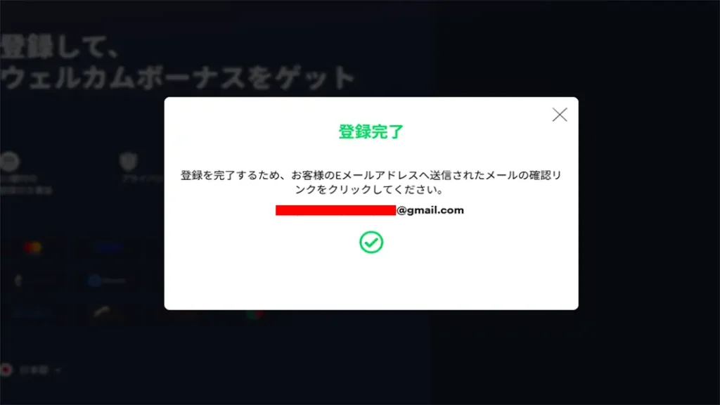 ブビンガバイナリーの口座開設手順のキャプチャー画像